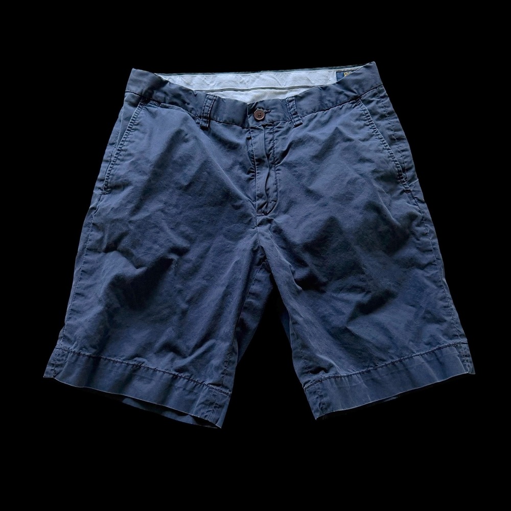 Polo Ralph Lauren Classic Fit Chino Shorts Navy Blue Cotton Size 31
